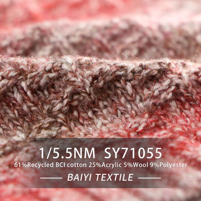 Scarves 1/5.5NM Recycled Cotton Yarn Acidproof Anti Bacteria